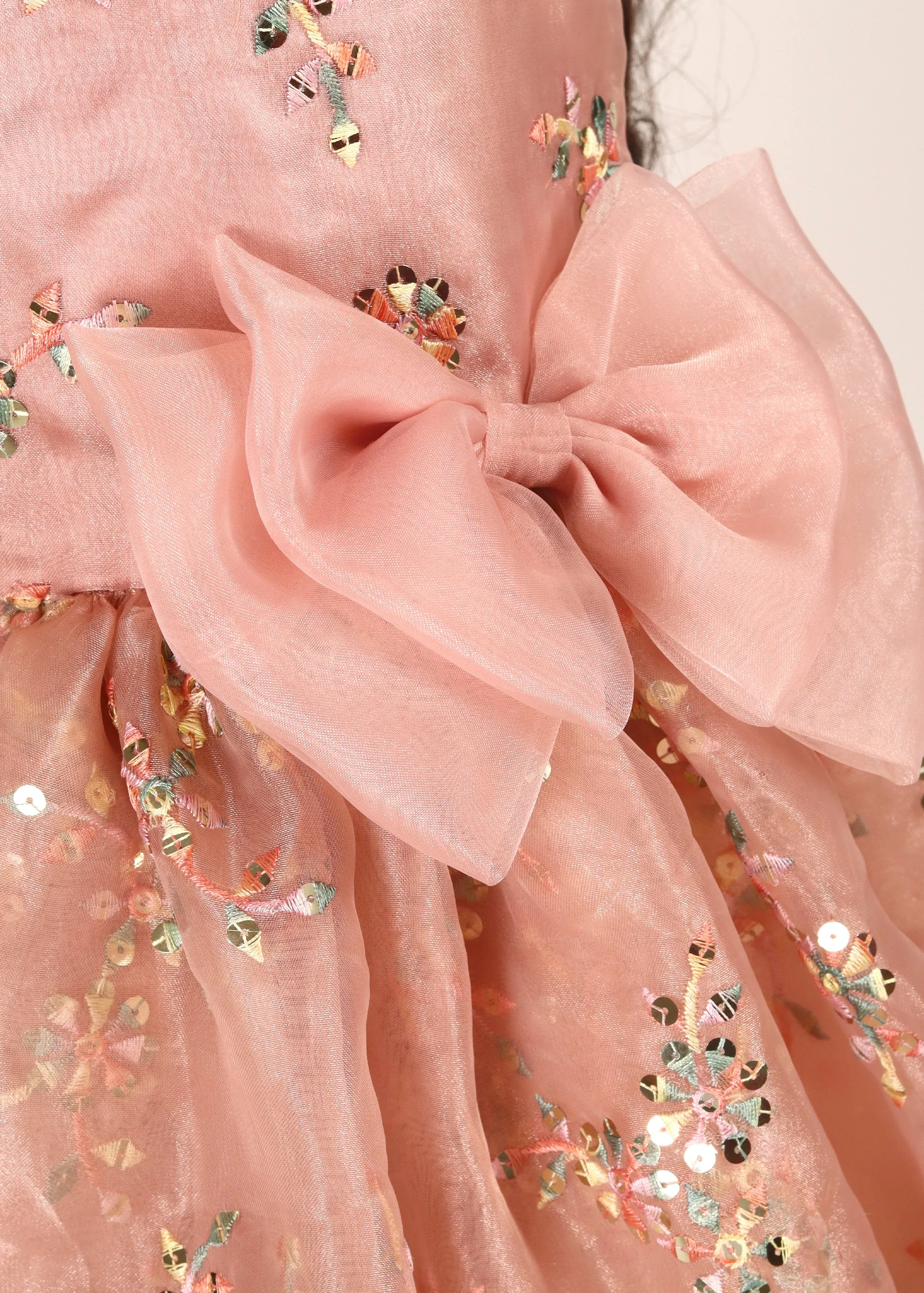 Blush Bloom Embroidered Dress