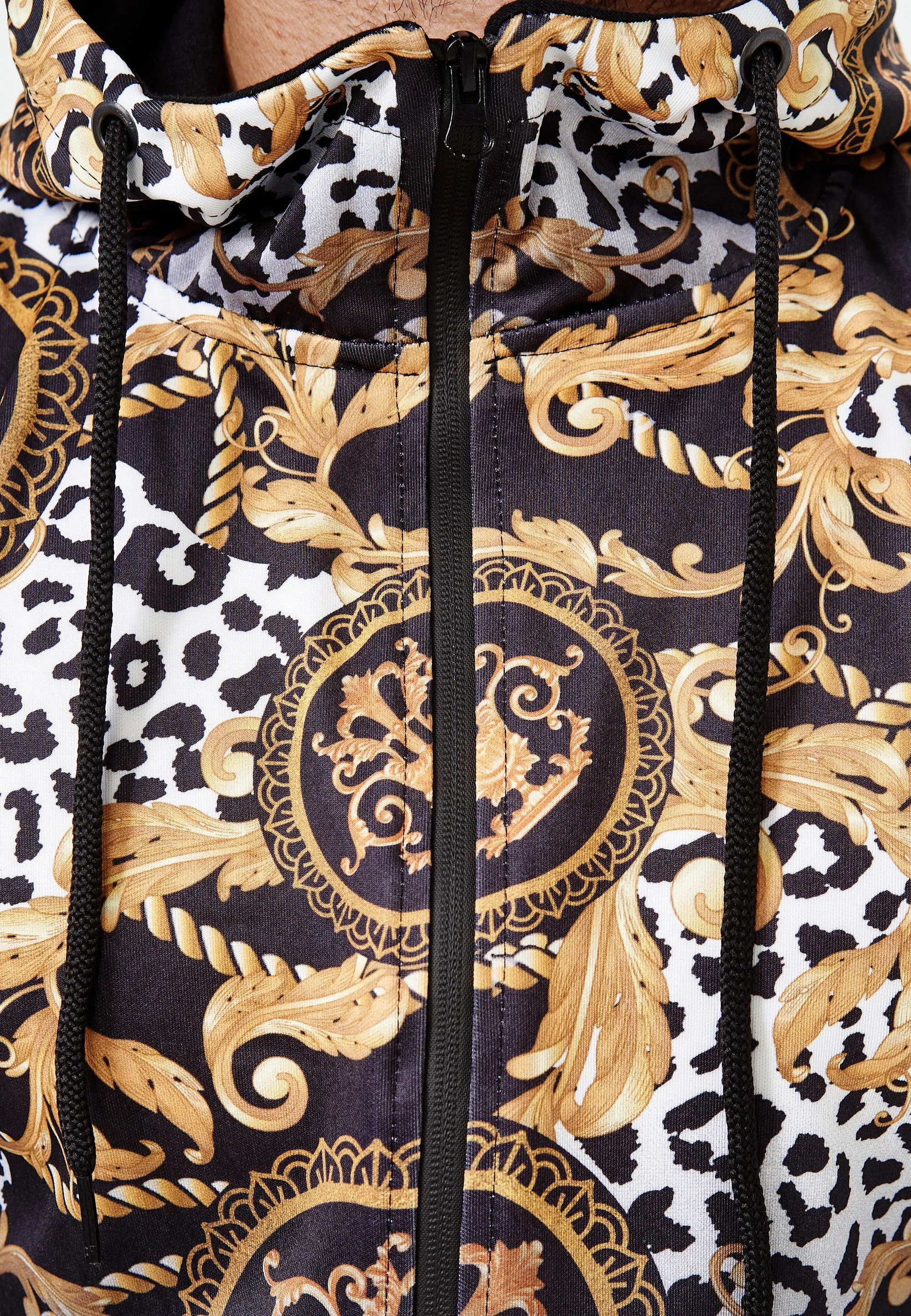 Boss Cheetah Hoodie TrackSuit - Black  X89B