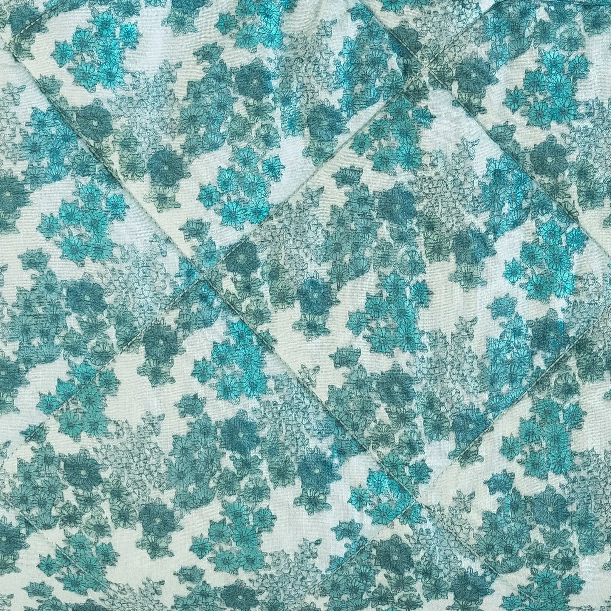classic ruffle quilt | bluebell wildflower | organic cotton gauze