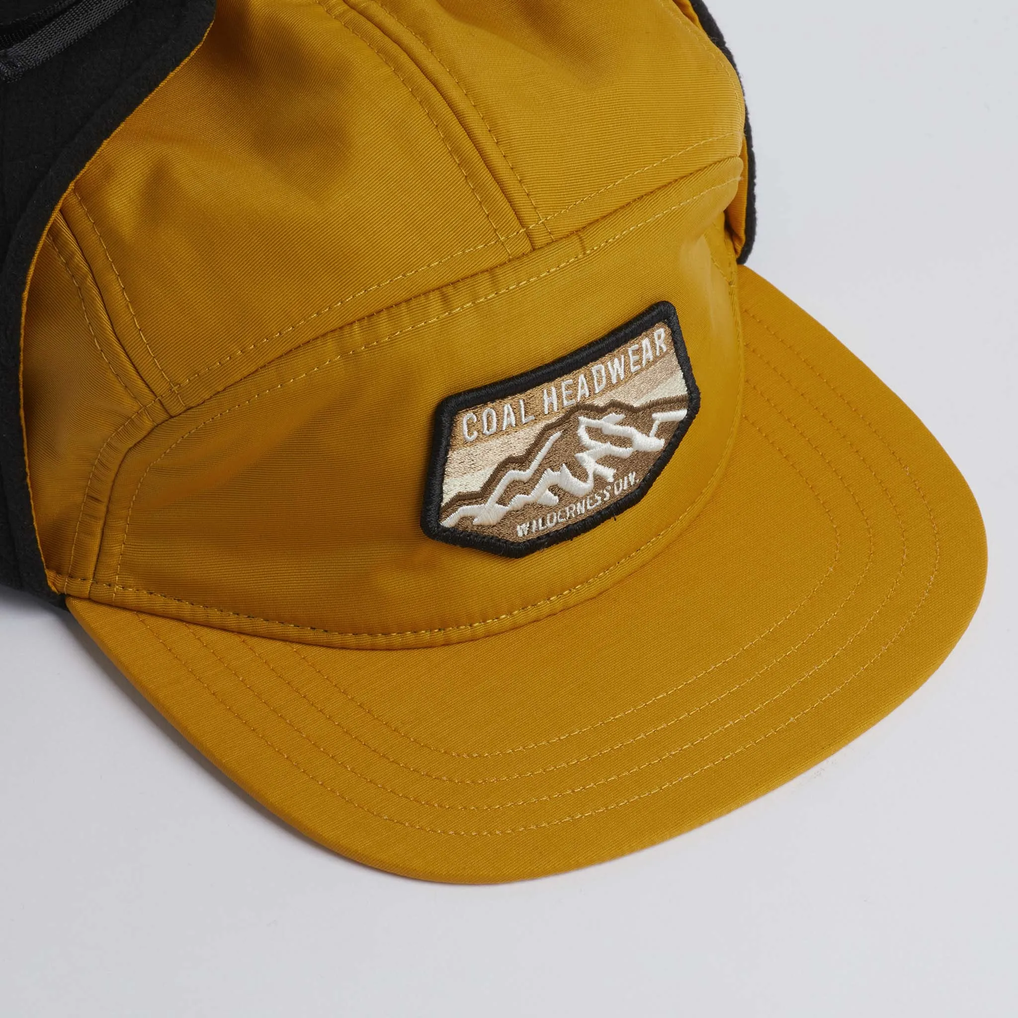 Coal The Tracker Flannel Lined 5 Panel Earflap Hat - Mustard