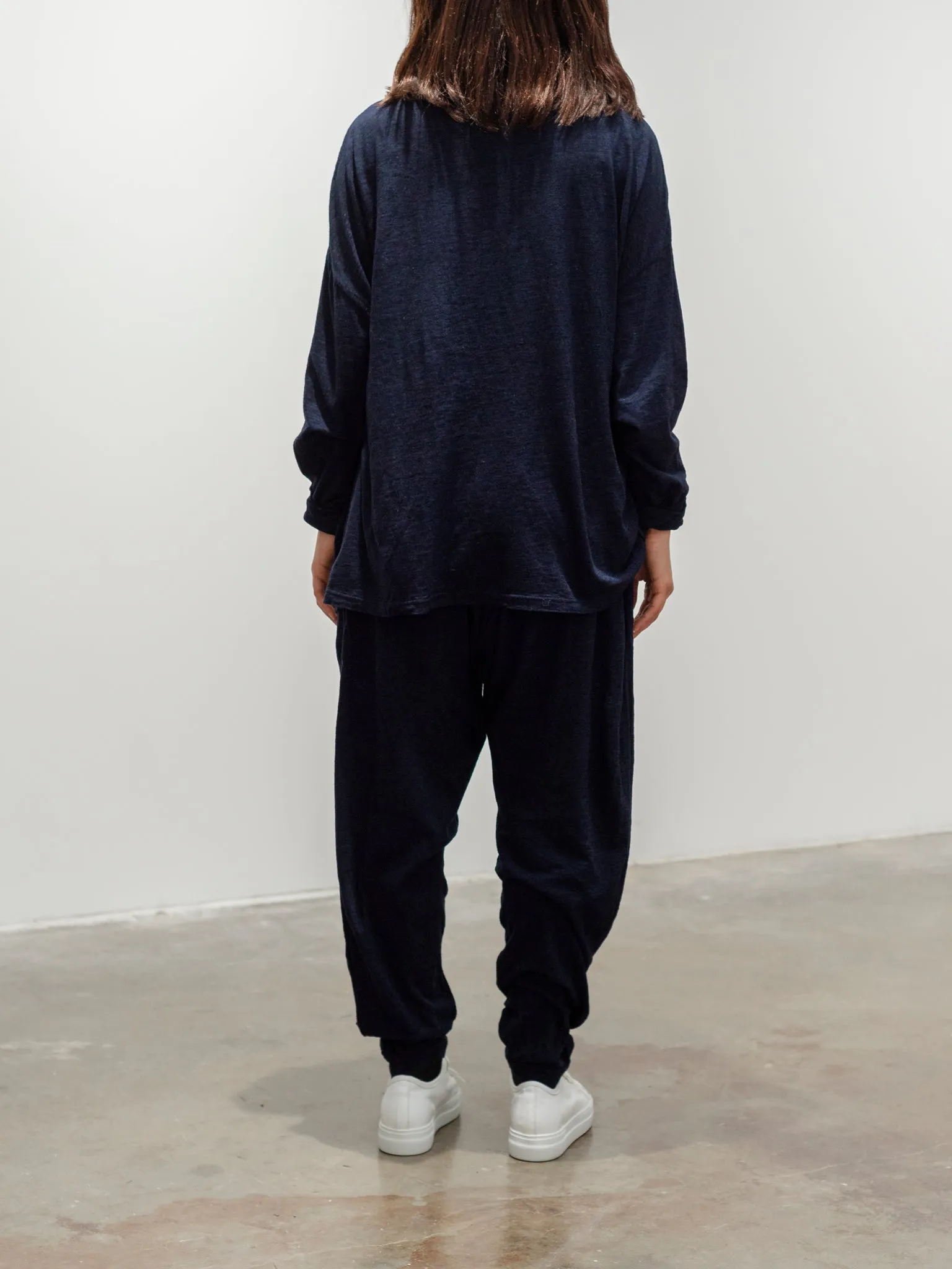Cotton Turtleneck Pullover - Navy