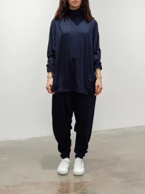 Cotton Turtleneck Pullover - Navy