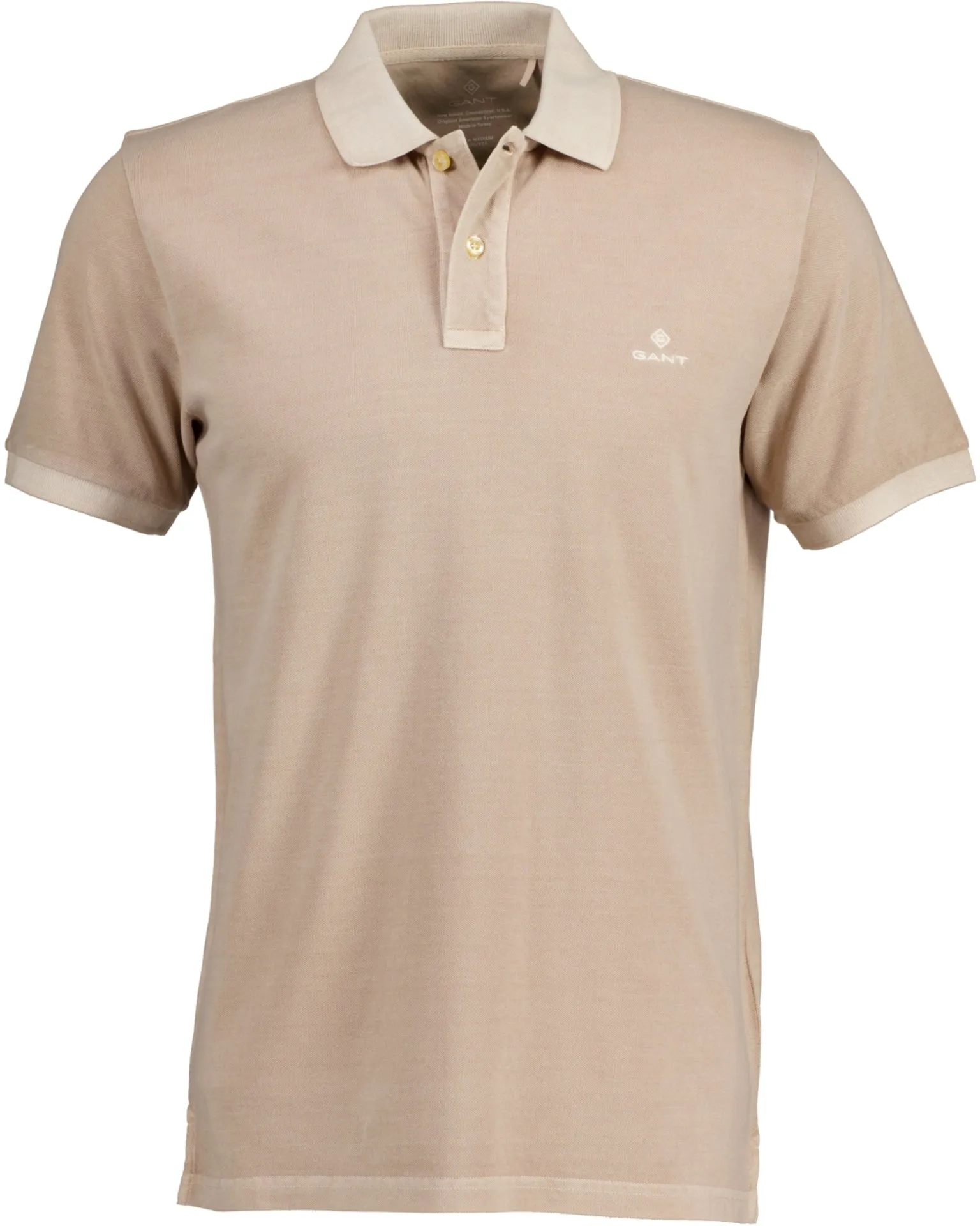 D2. Sunfaded Pique SS Rugger - Plaza Taupe