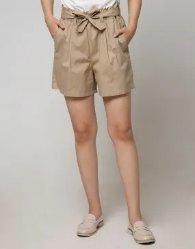 Details Short Pants With Ruffles On Waist