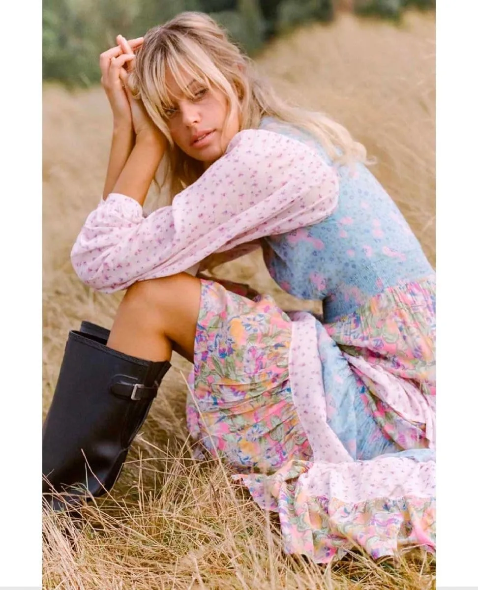 Dolly Ra Ra Patchwork Maxi Dress