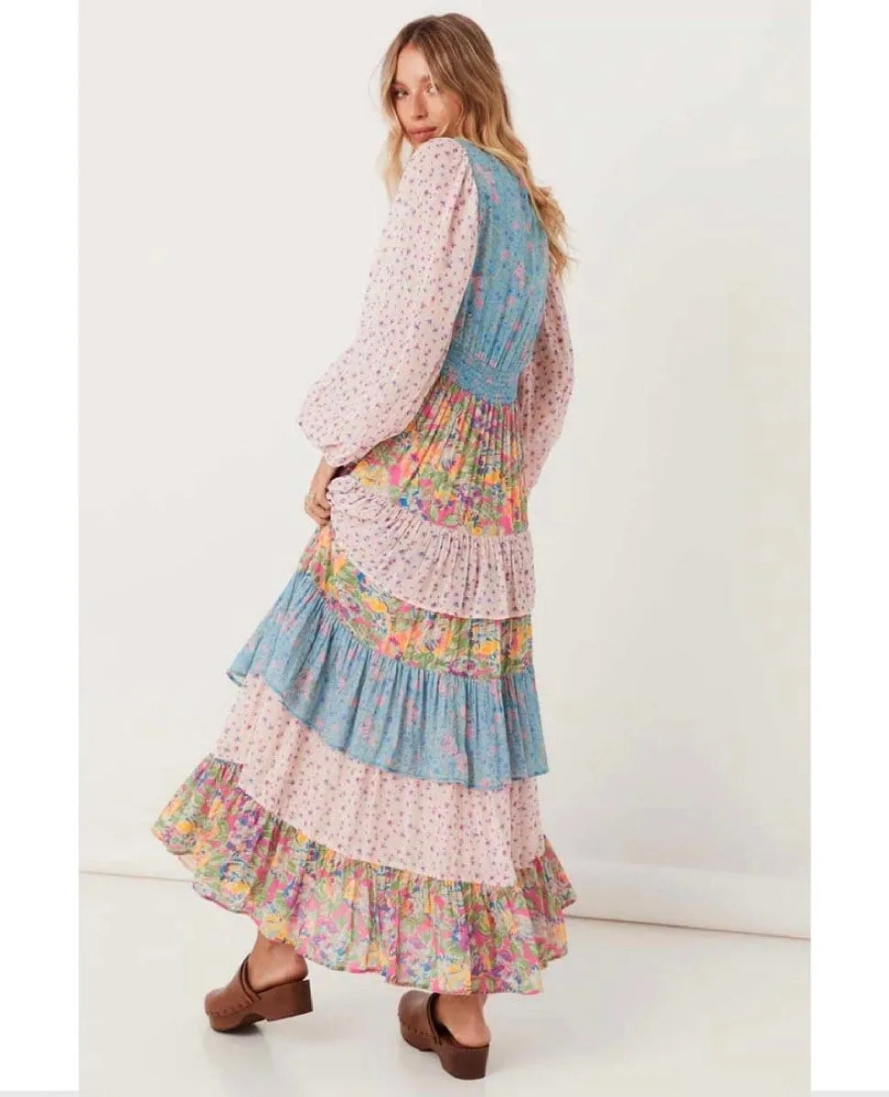 Dolly Ra Ra Patchwork Maxi Dress