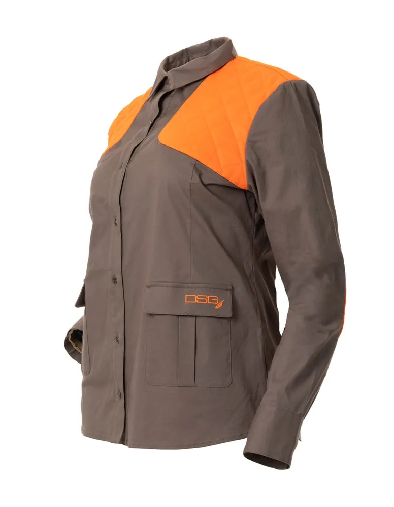 DSG Plus Size Upland Buttondown | Blaze Orange/Stone