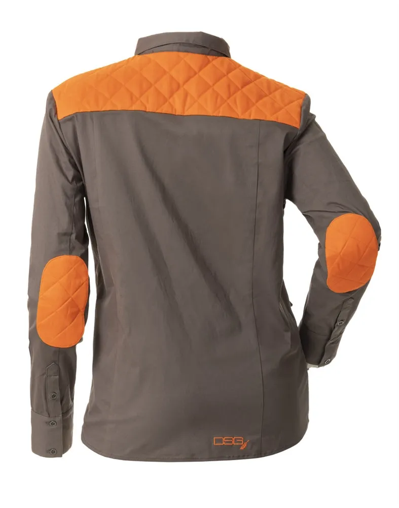 DSG Plus Size Upland Buttondown | Blaze Orange/Stone