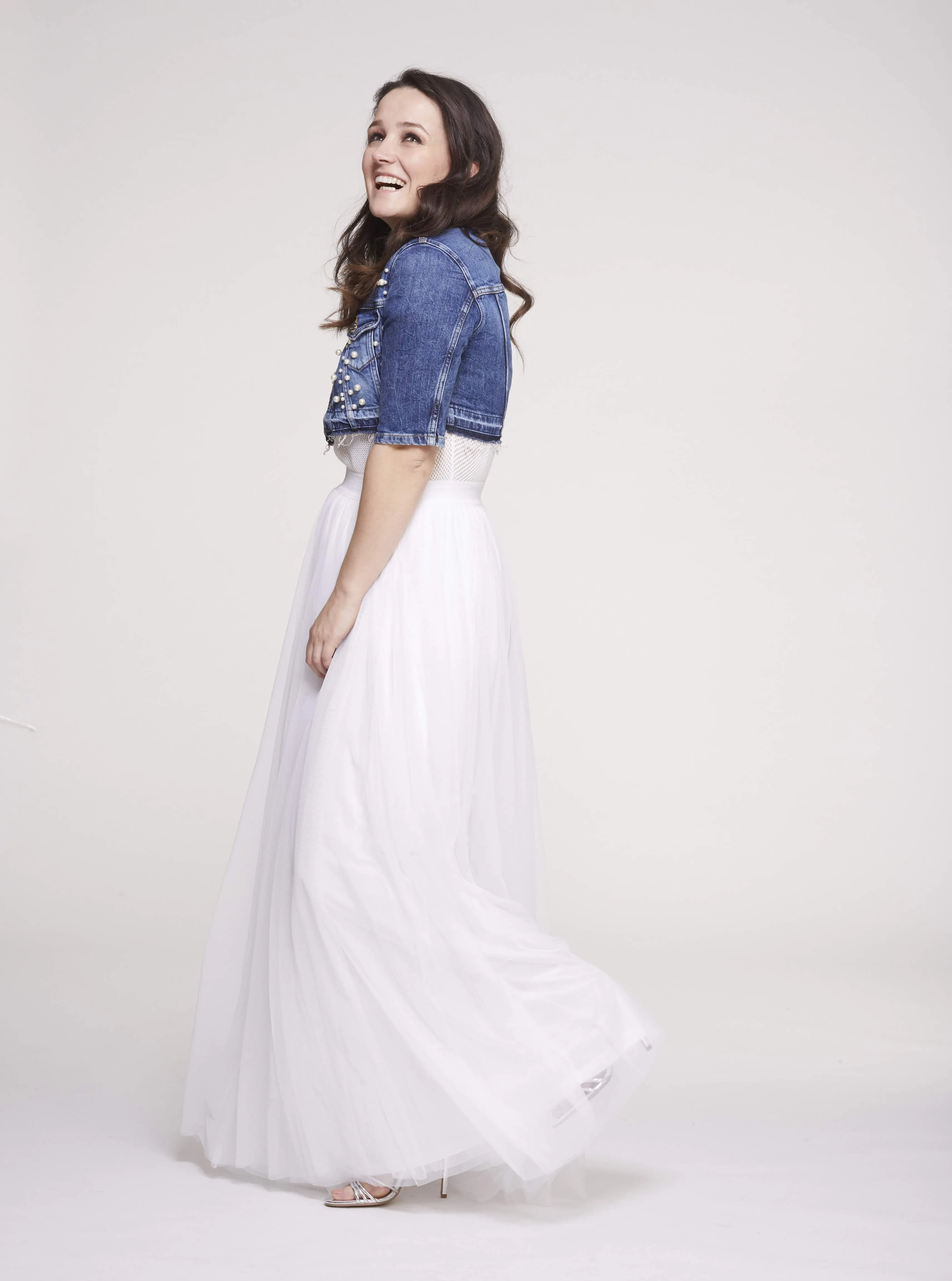 Gala White Tulle Skirt