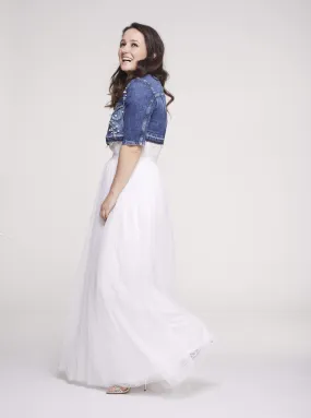 Gala White Tulle Skirt