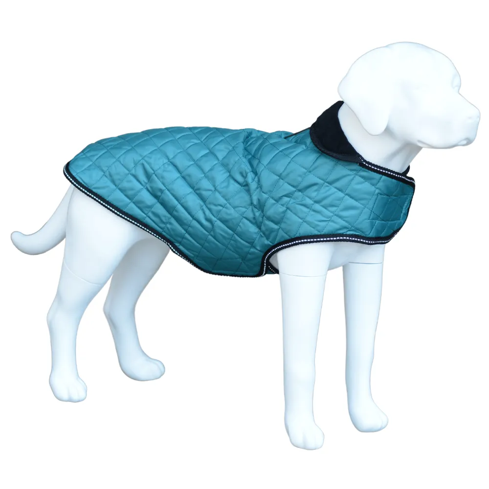 Henry Wag Quilted Dog Jacket Teal (5 sizes)