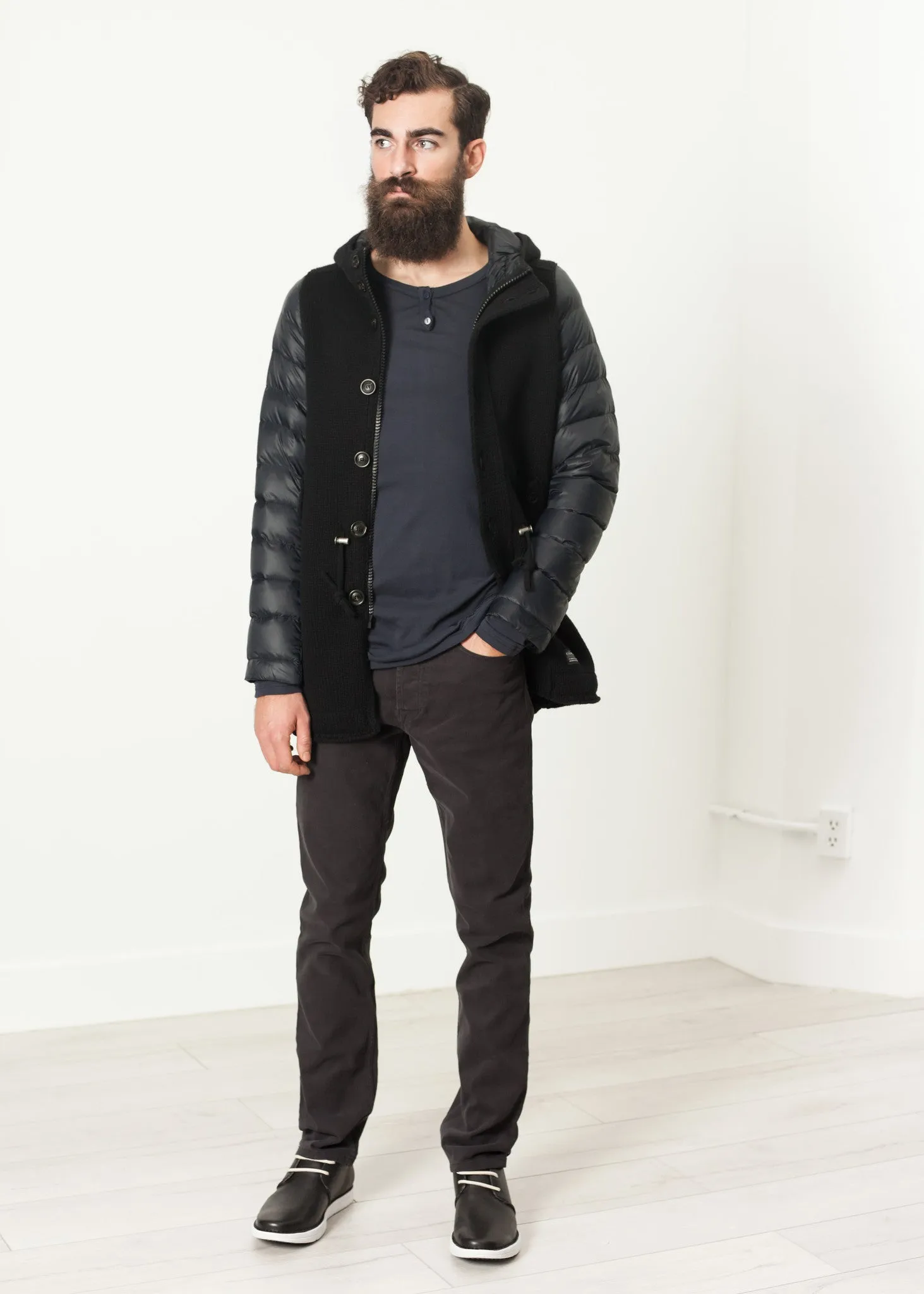 Hooded Parka in Black - Fashionable Choice