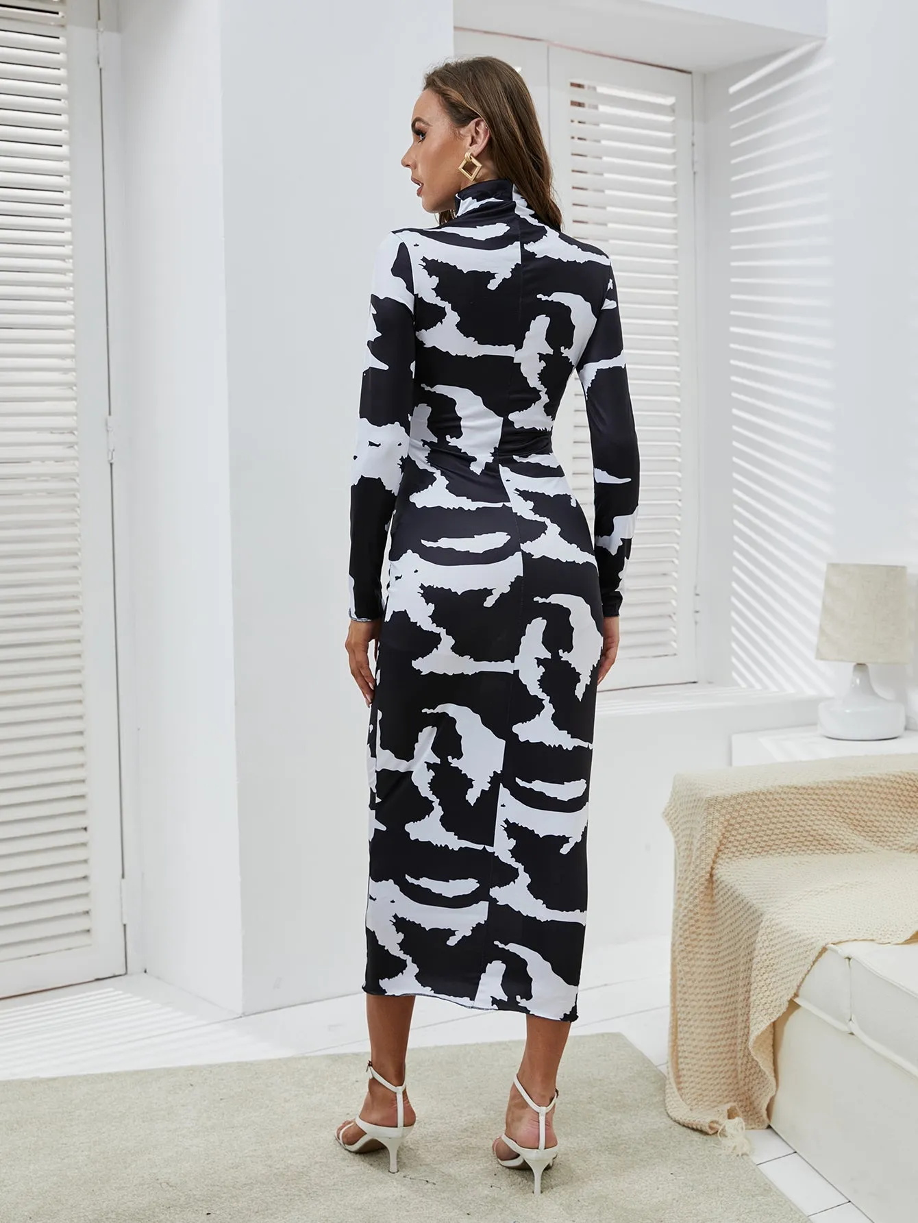 KittenAlarm - Cow Print Bodycon Dress