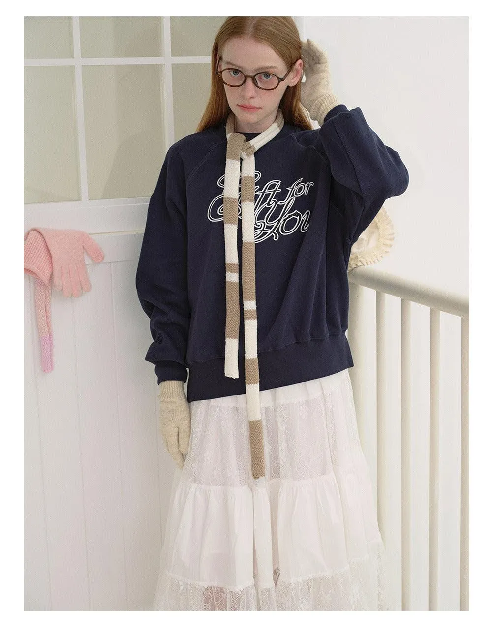 Ladies Color Block Stripe Skinny Soft Scarf YW035