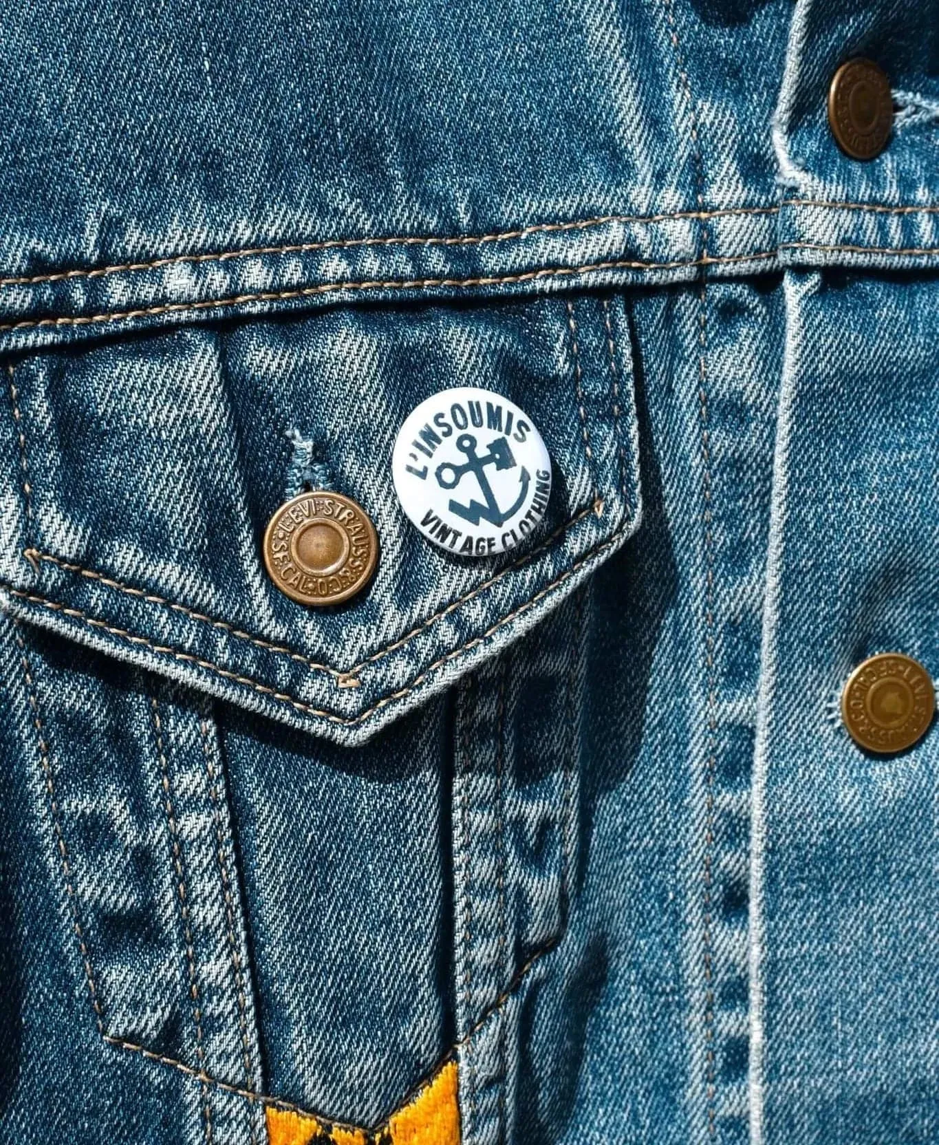 L'insoumis THE TIGER handembroidery jacket / veste Levis vintage brodée à la main (L'Insoumis en Japonais)