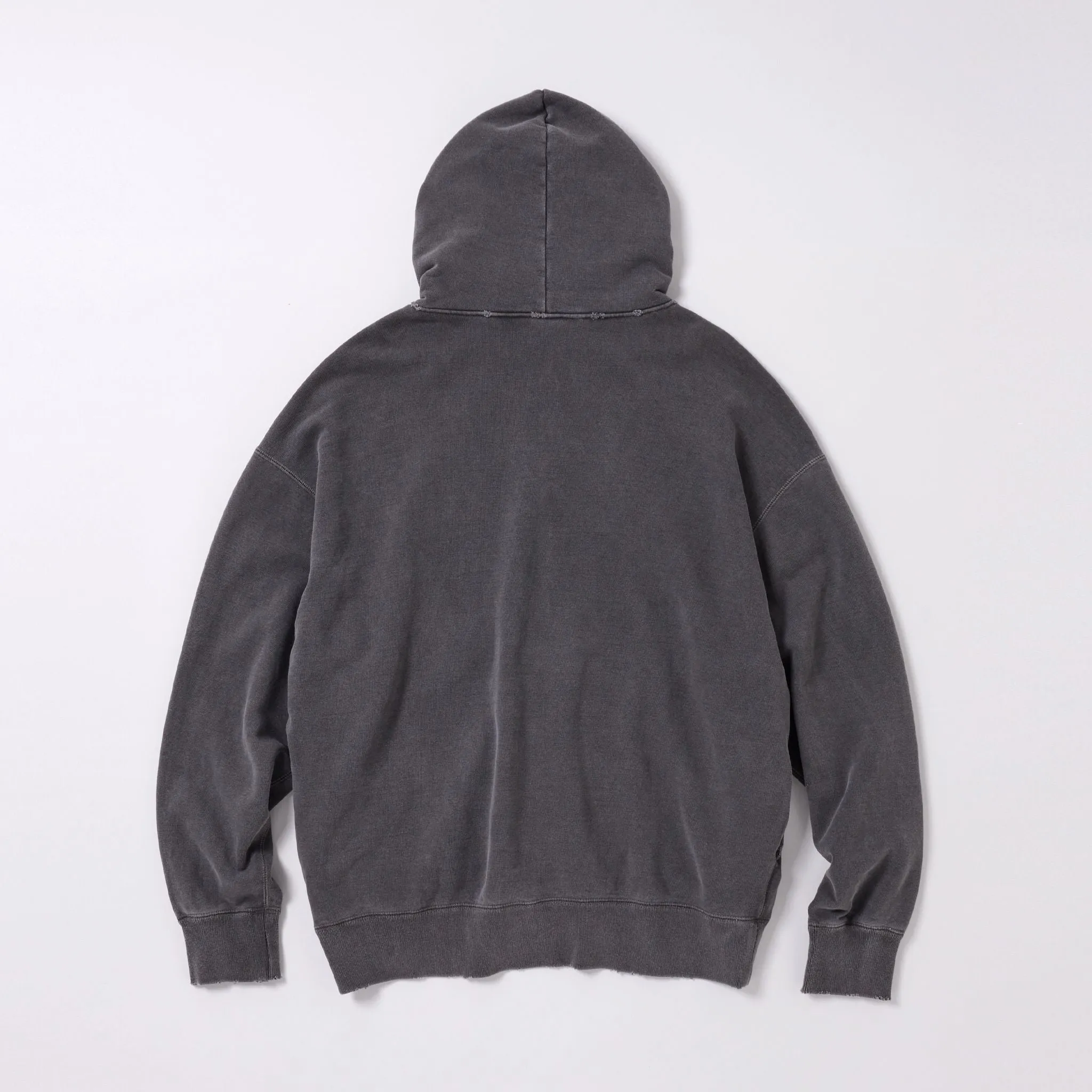 LOOPWHEEL SWEAT FULL ZIP PARKA DAMAGE AGED 69307
