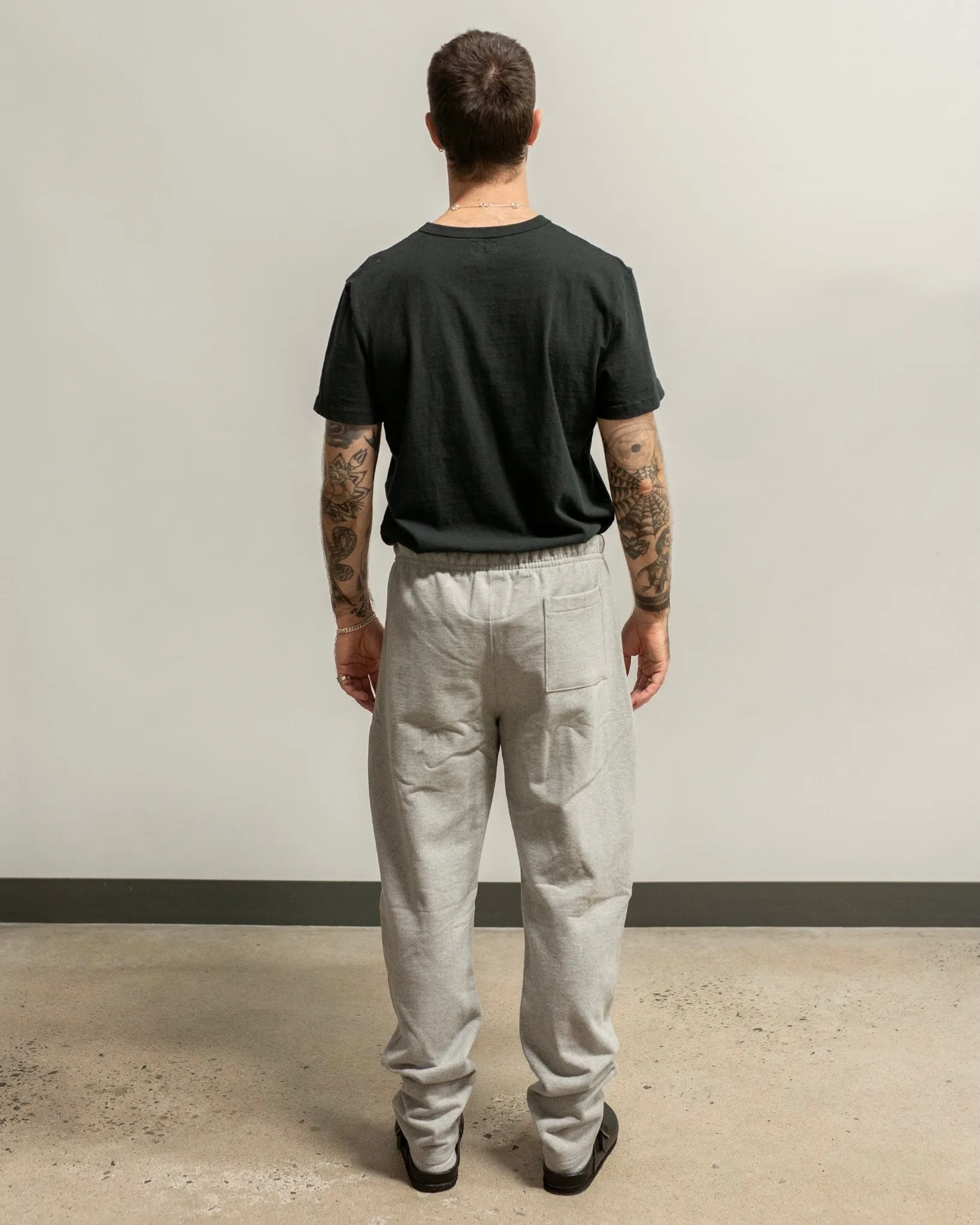 Merz b. Schwanen 3S50 Loopwheeled Sweatpants Heavy Open Leg Grey Melange