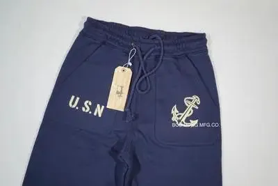 Military Style Men's Anchor Print Sweatpants - Casual Jogging Pants
