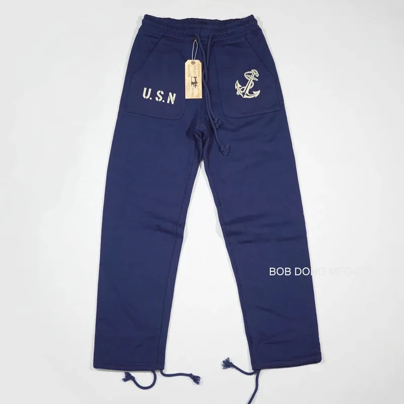 Military Style Men's Anchor Print Sweatpants - Casual Jogging Pants