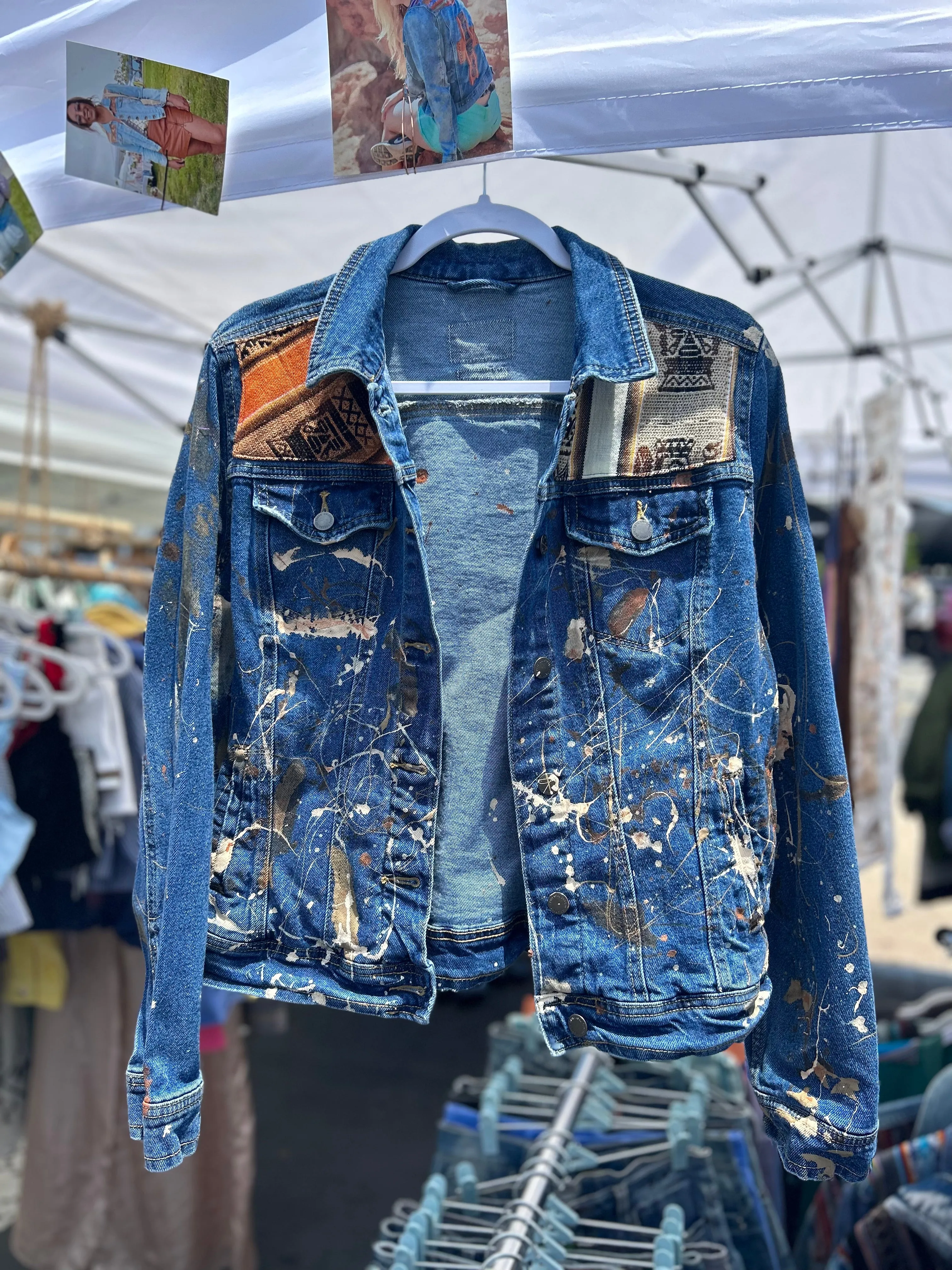 Natural Paint Denim Jacket