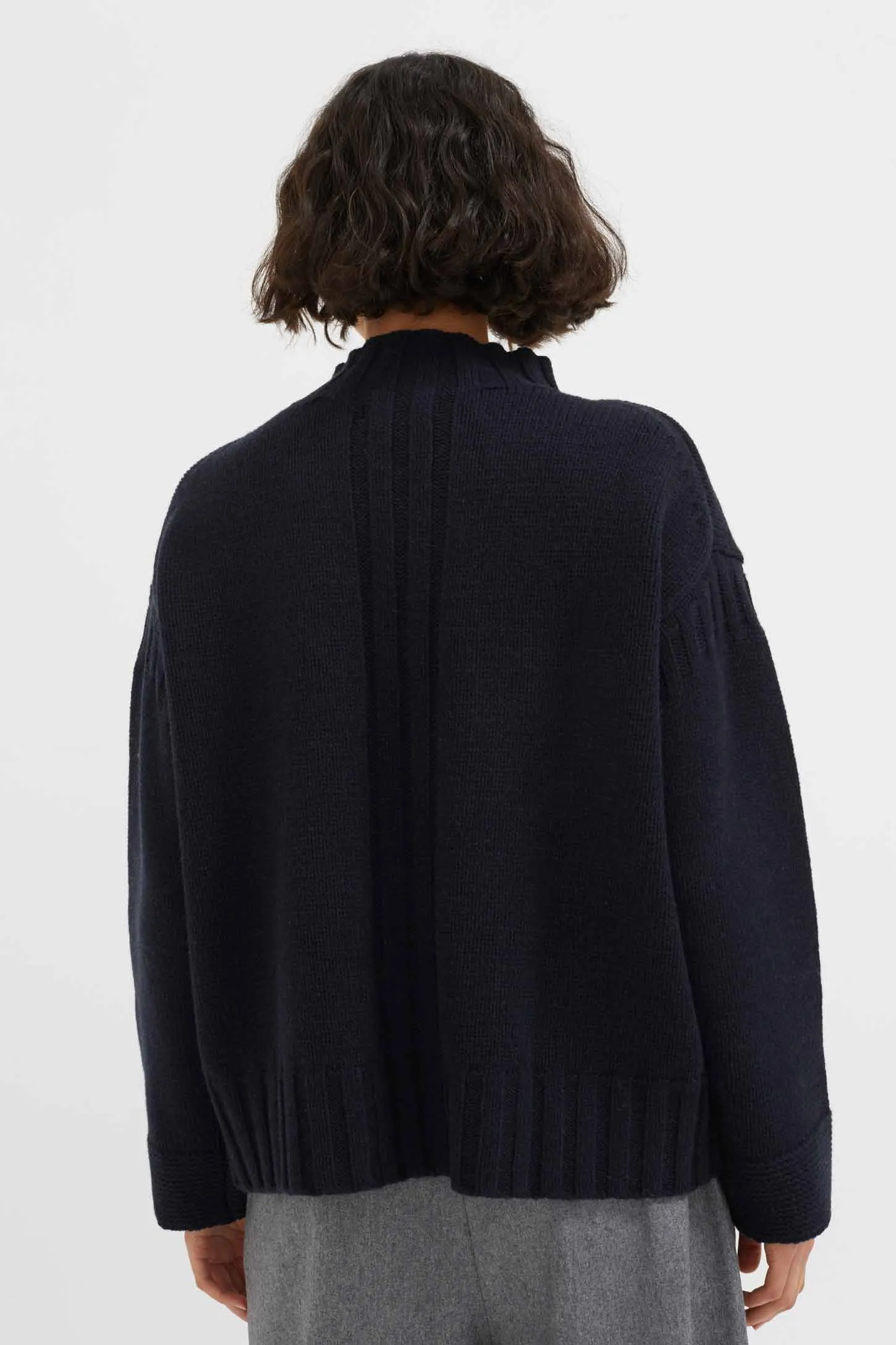 Navy Merino Guernsey Sweater