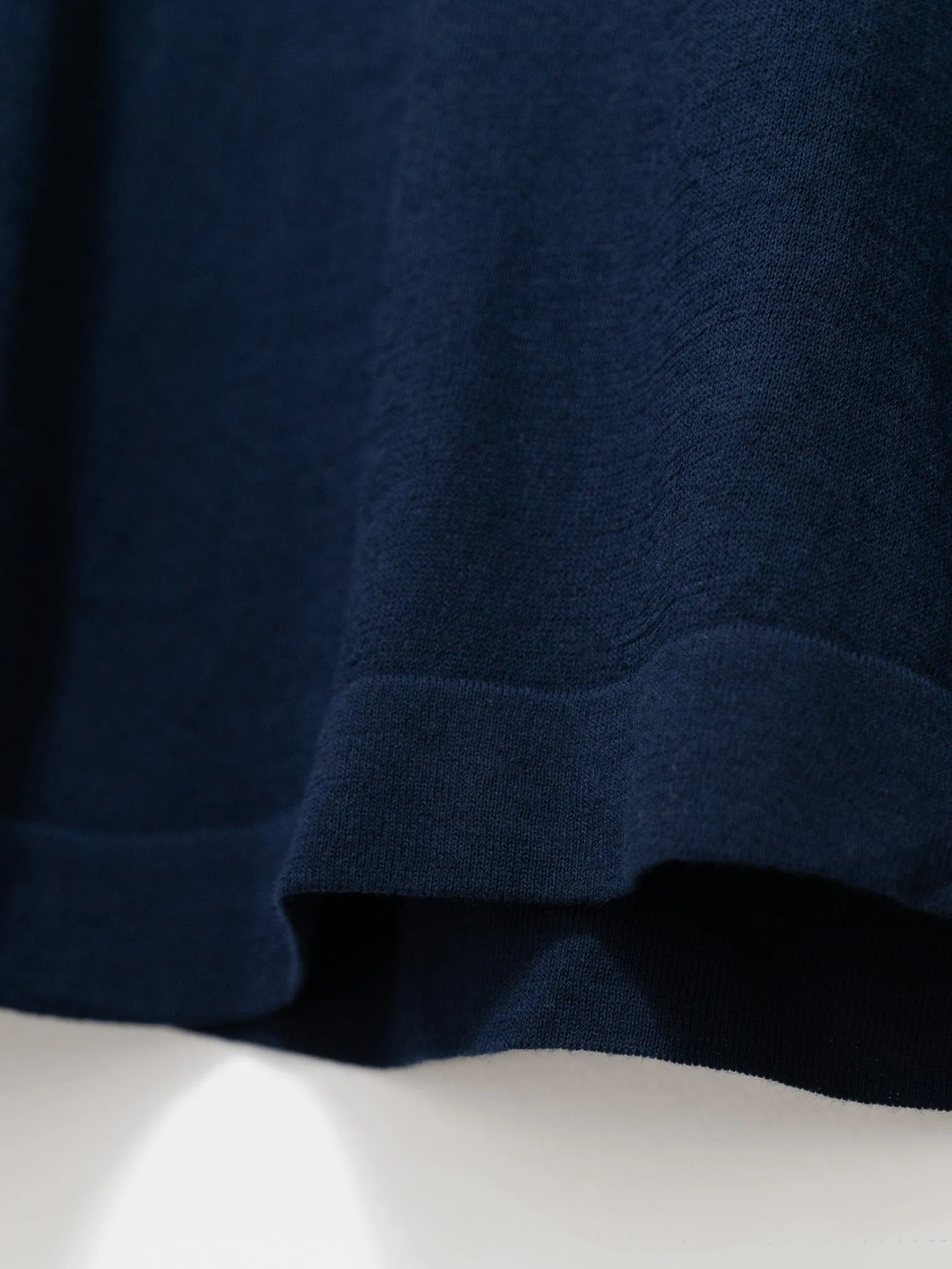 Nilo Fine Crepe Cotton Turtleneck Tee - Darkest Navy