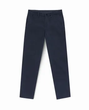 Olimpias Cotton Midnight Blue Garment Dyed Stretch Fine Twill