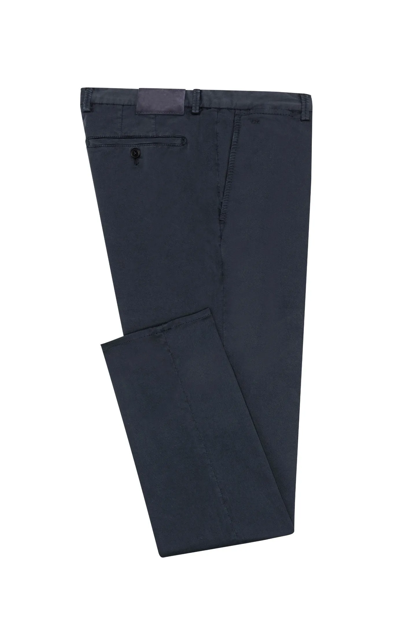 Olimpias Cotton Midnight Blue Garment Dyed Stretch Fine Twill