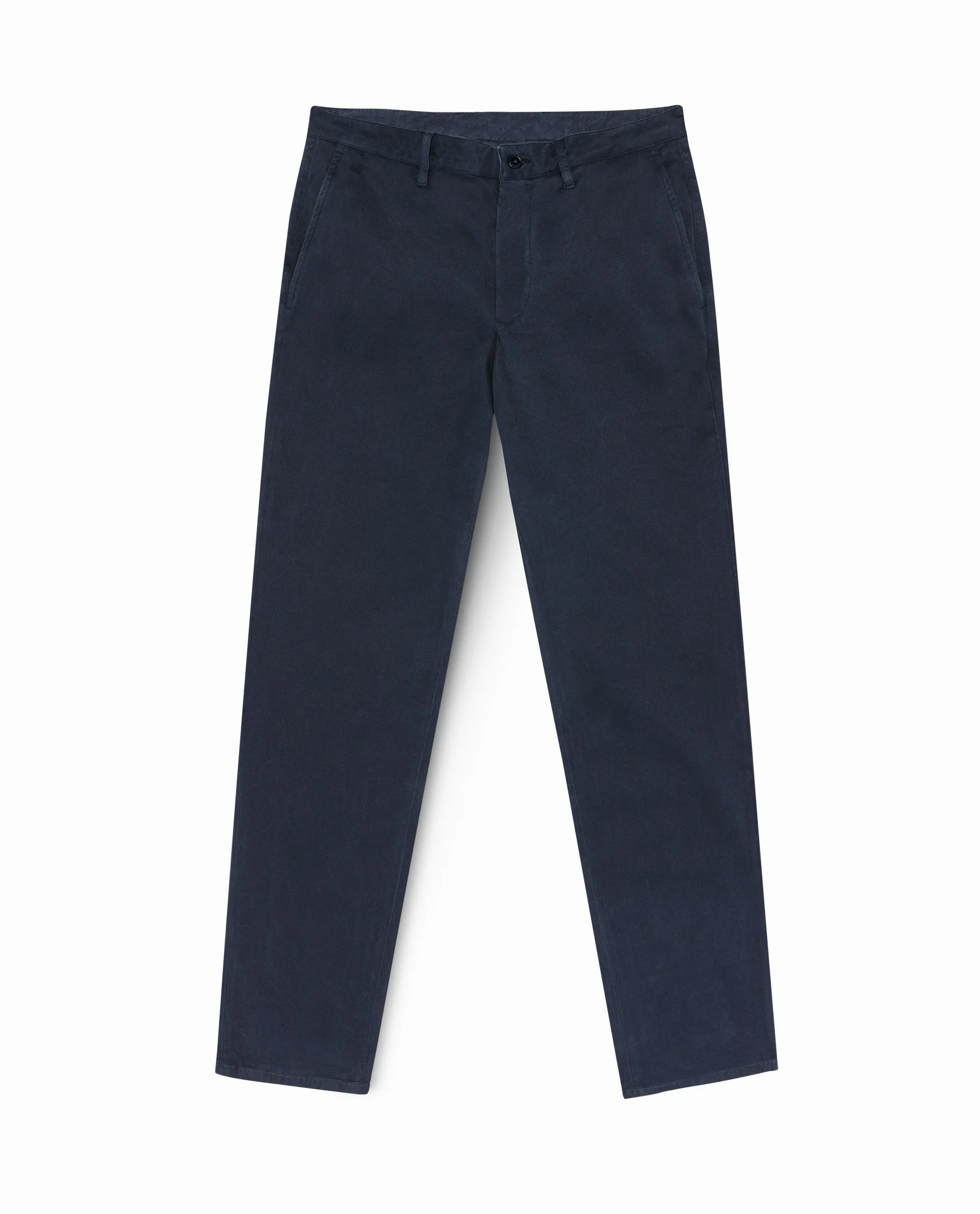 Olimpias Cotton Midnight Blue Garment Dyed Stretch Fine Twill