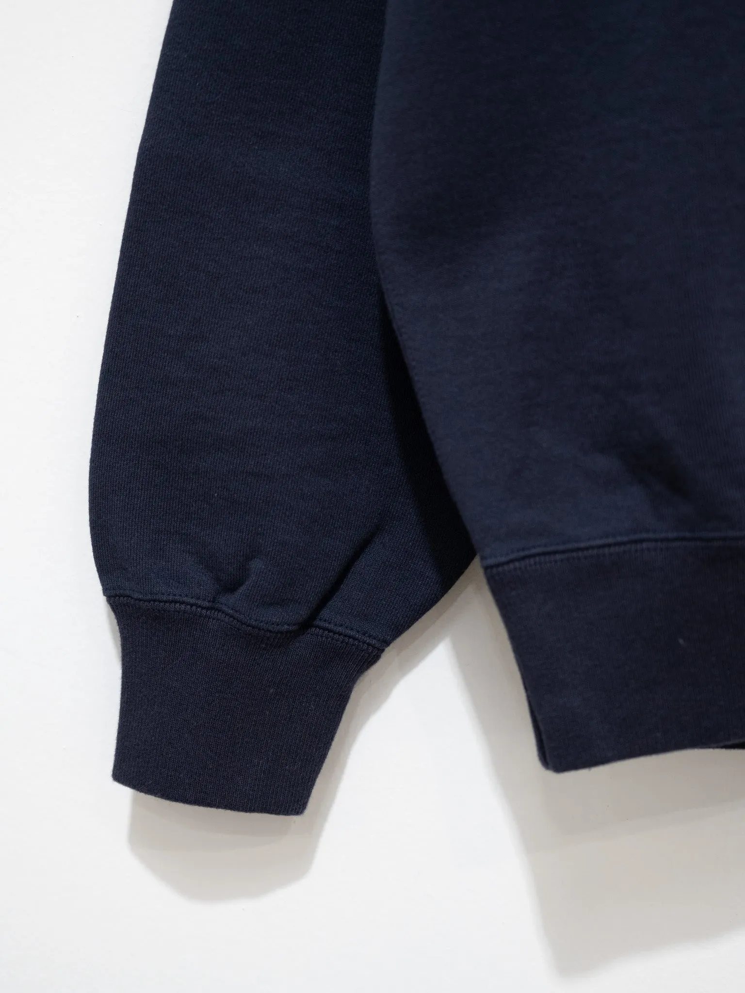 Organic Cotton Blend Heavyweight Fleece Turtleneck - Navy