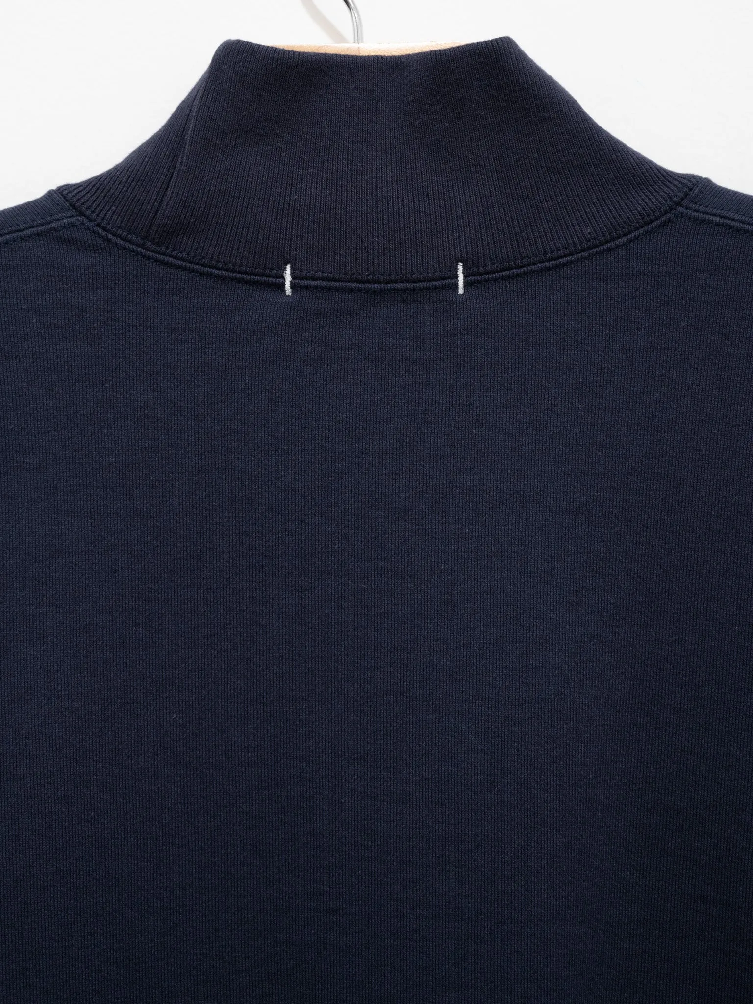 Organic Cotton Blend Heavyweight Fleece Turtleneck - Navy