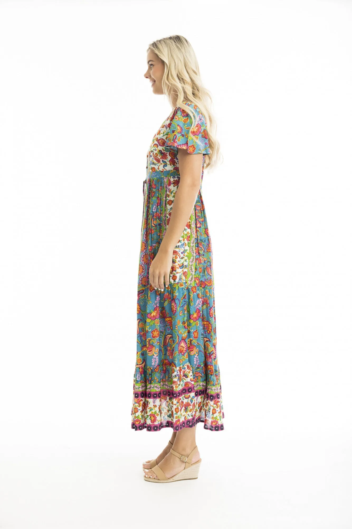 Orientique - Carvalho Midi Layered Dress-Print
