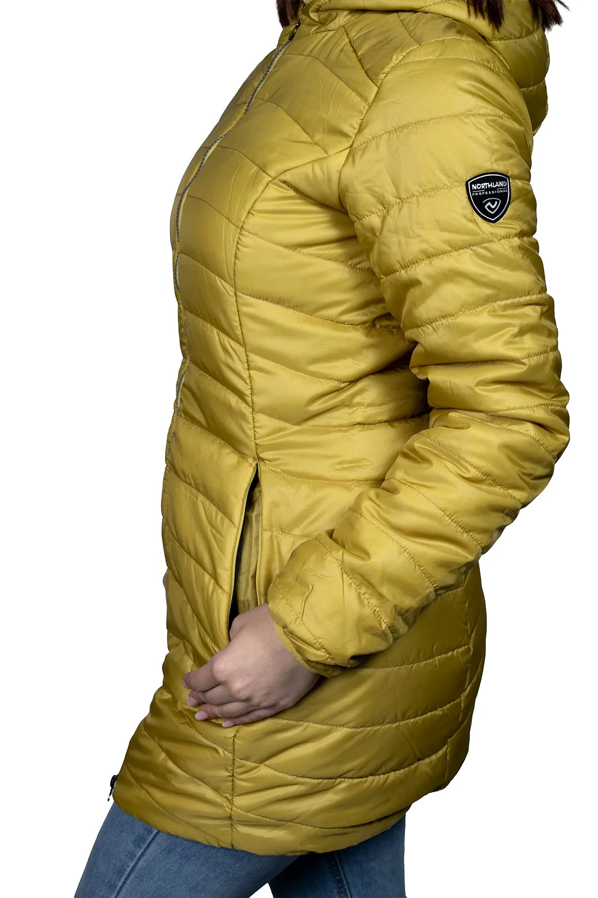 PARKA MUJER NORTHLAND JANA MICROLOFT LARGA GOLD 02-0801521