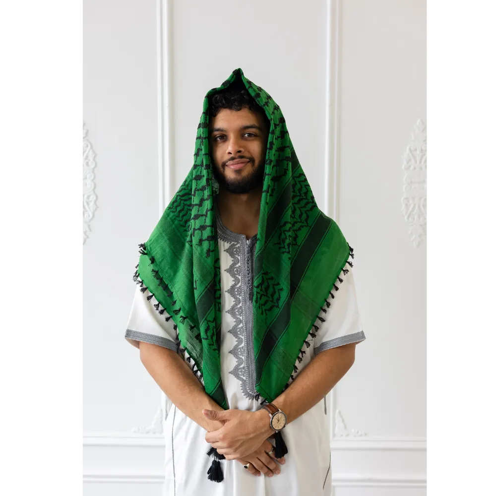 Pine Green and Black Imamah