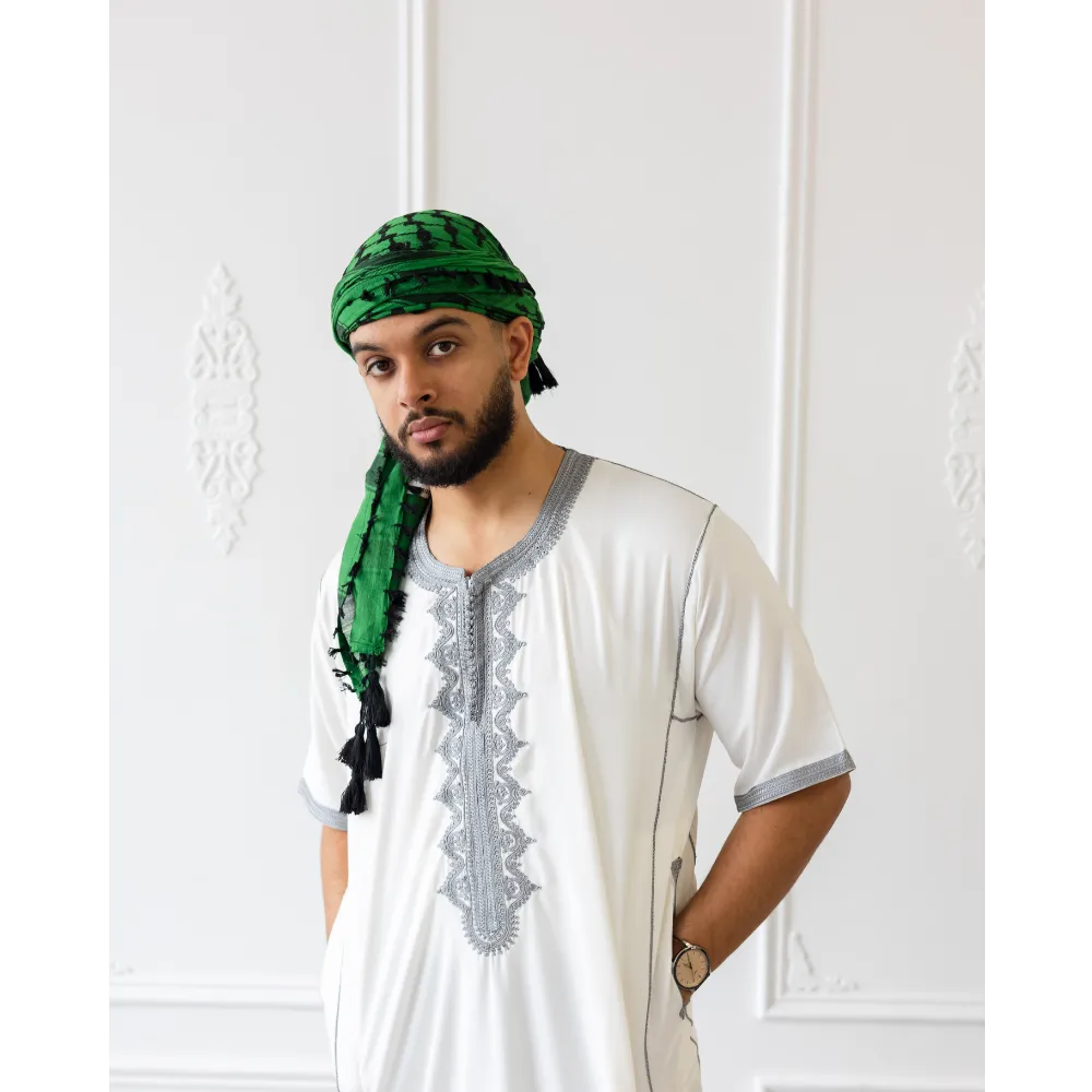 Pine Green and Black Imamah