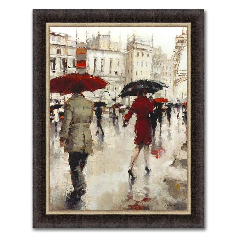"A Paris Goodbye" Framed Painting Print in Acrylic Finish