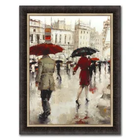 "A Paris Goodbye" Framed Painting Print in Acrylic Finish