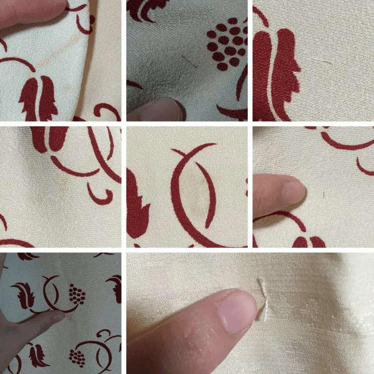 Red modern pattern on white haori