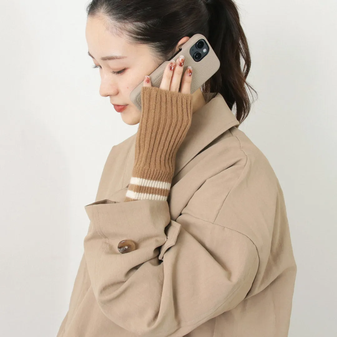 ROTOTO / Striped Seamless Hand Warmer Merino Lamb Wool