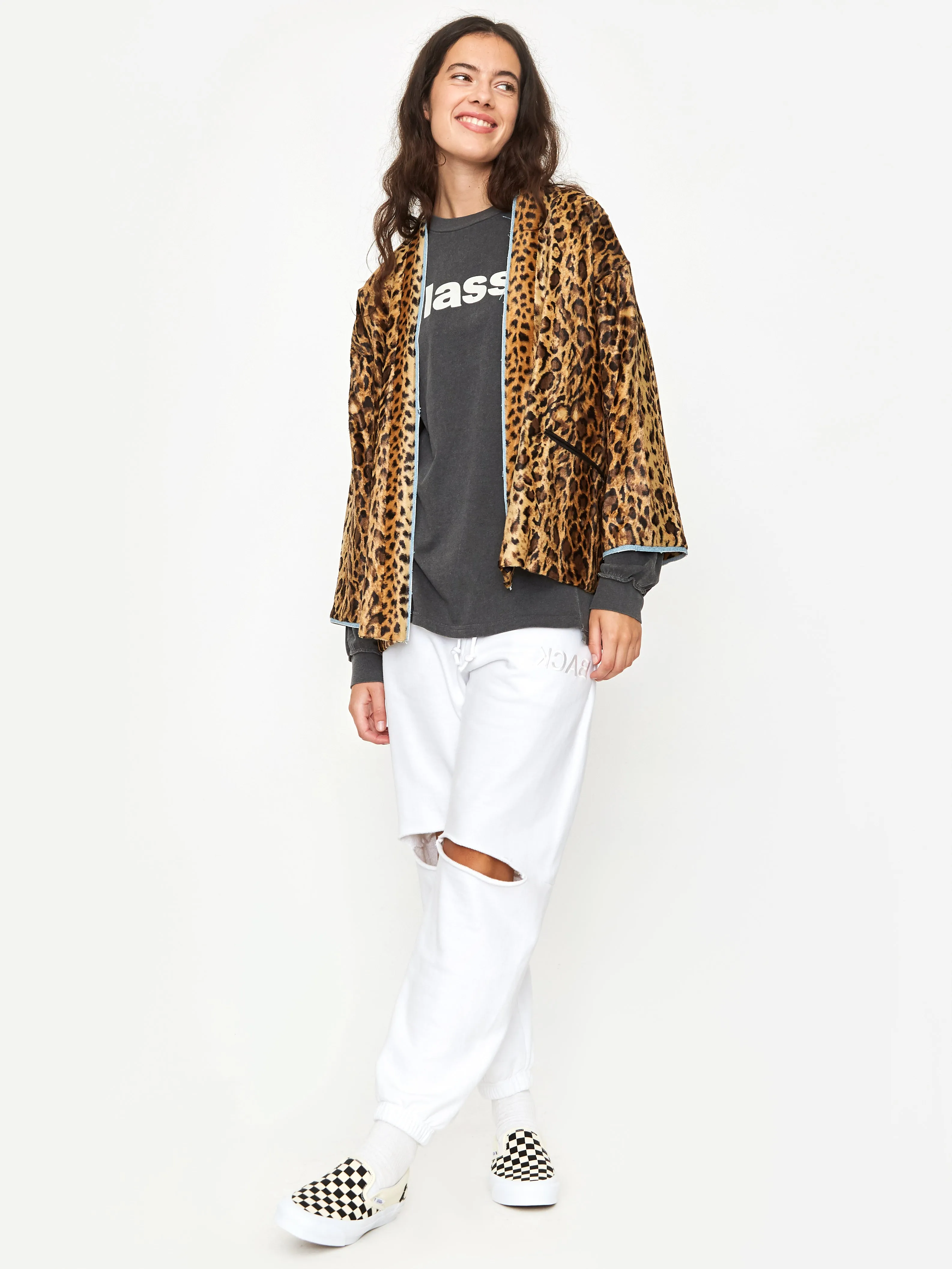 Stand Alone Leopard Faux Fur Jacket - Leopard
