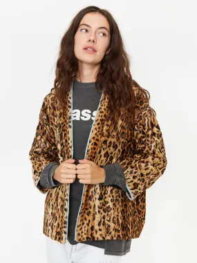 Stand Alone Leopard Faux Fur Jacket - Leopard