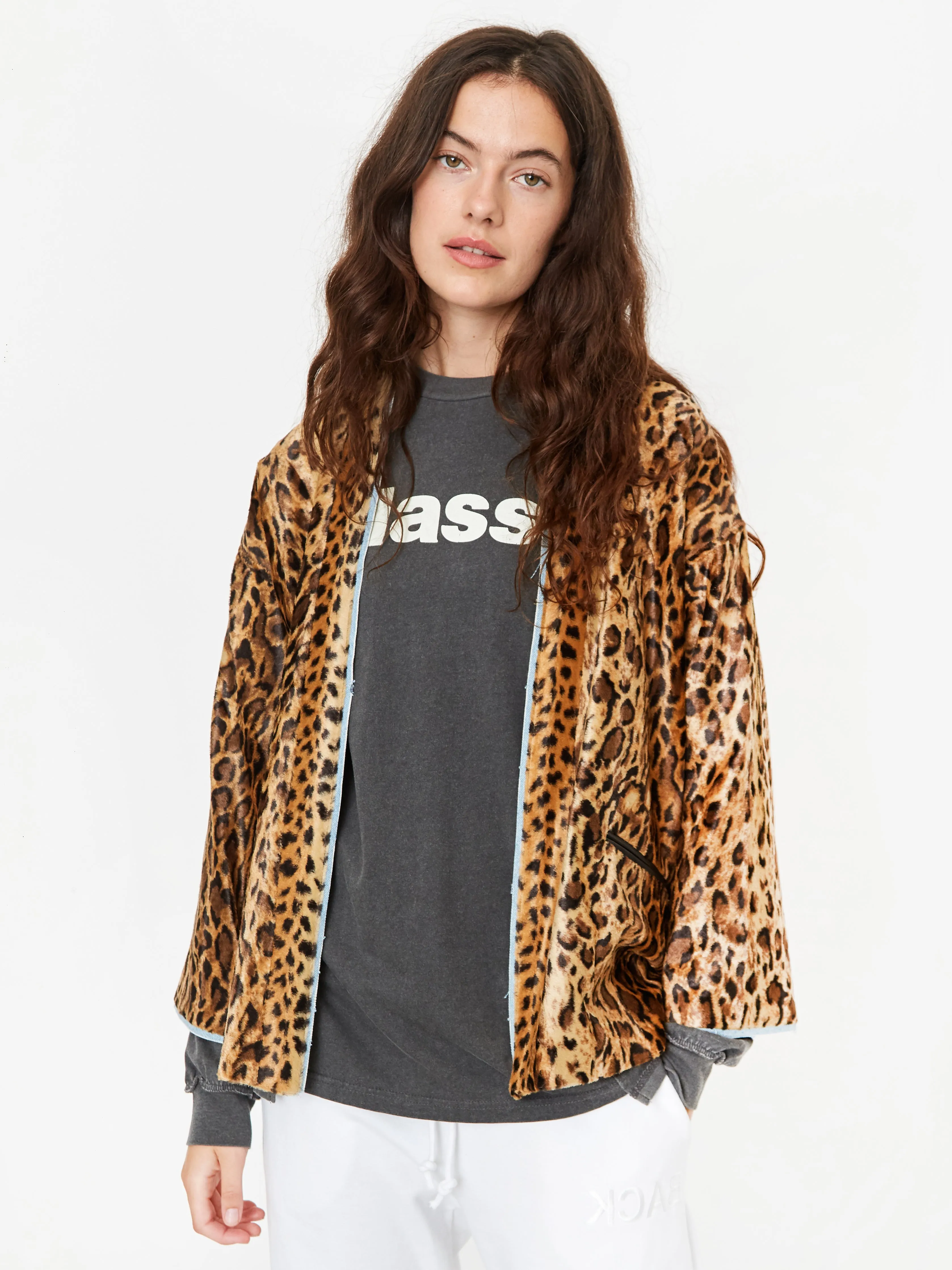 Stand Alone Leopard Faux Fur Jacket - Leopard