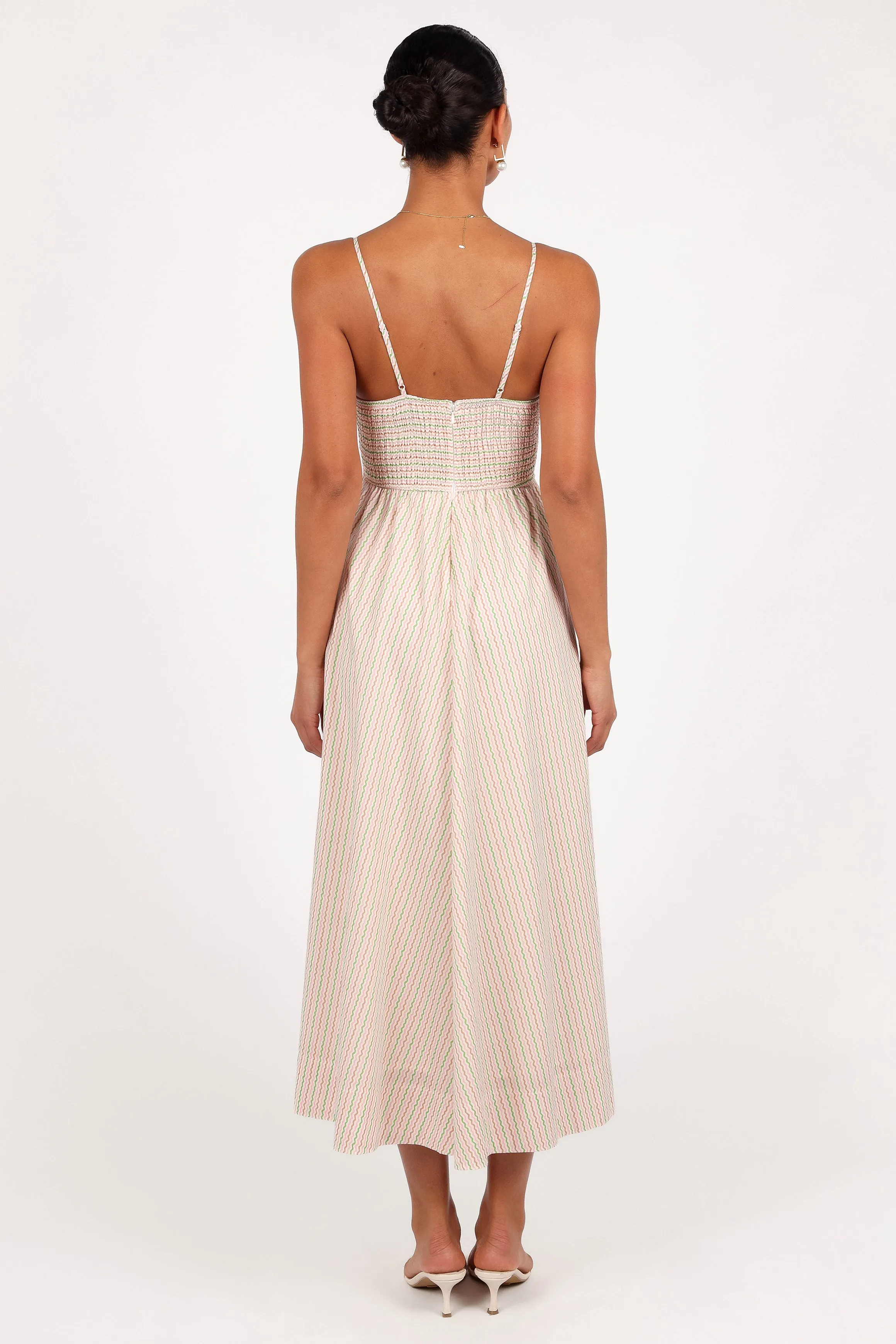 Yasmin Midi Dress - Wave Stripe