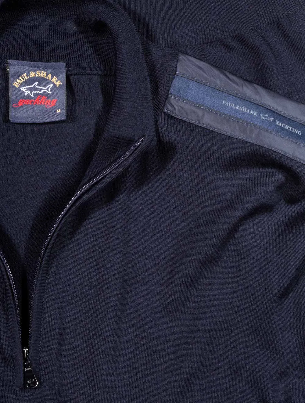 Zip Fastening Turtleneck Navy
